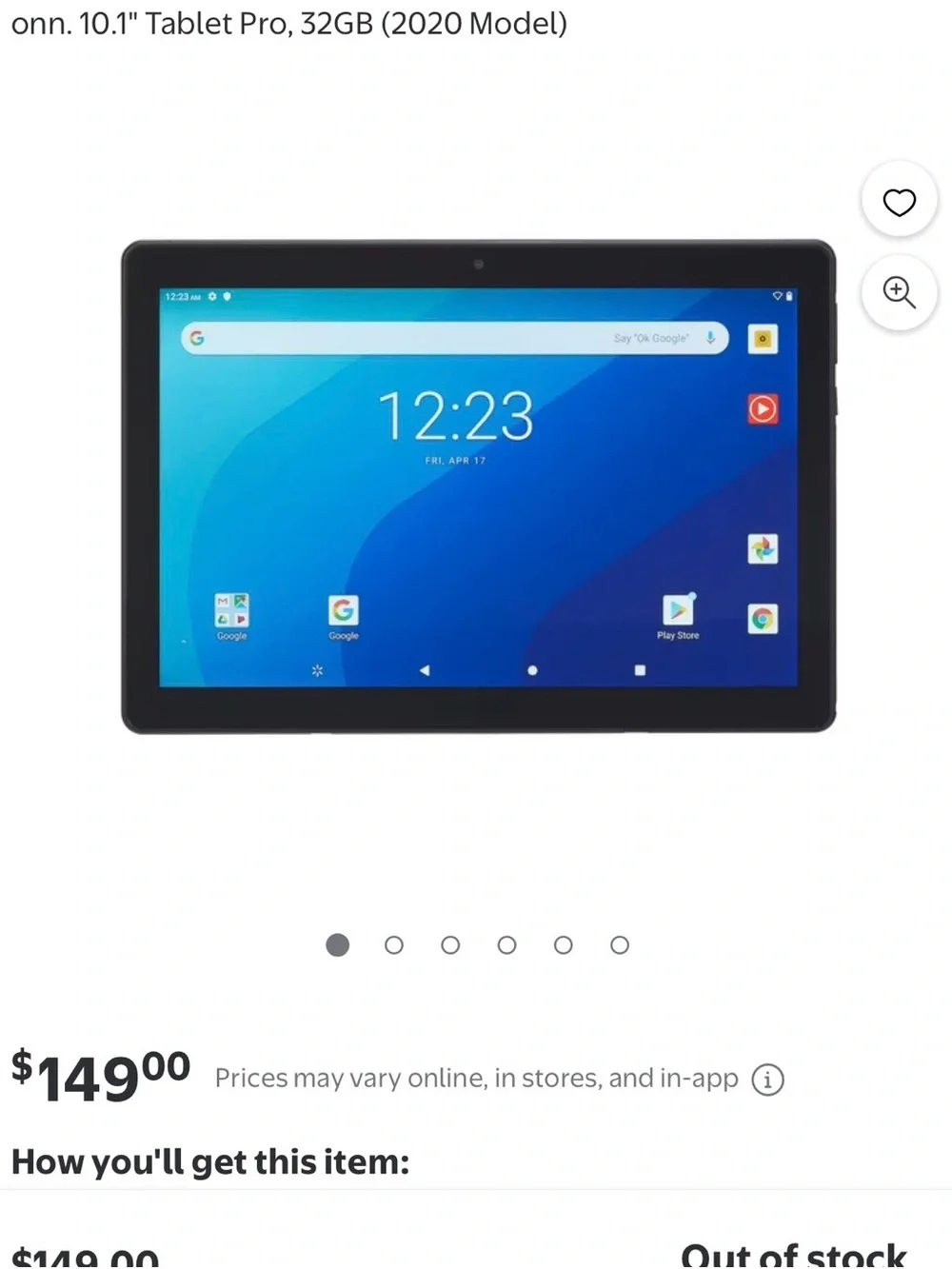 Onn. Tablet Pro 10.1